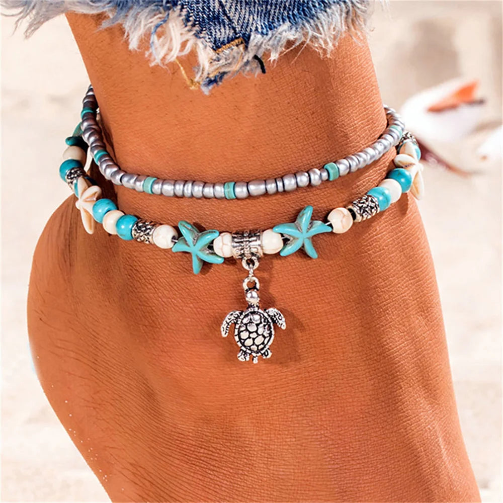 Boho Shell Bead Anklet